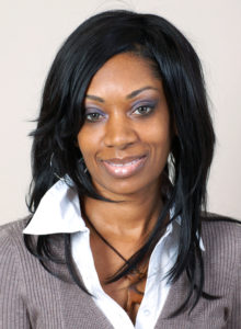 headshot of a female actor in dc in stylish clothes smiling