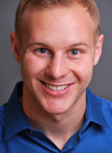 headshot sample of a young actor in dc with a funny smile