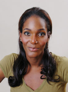 headshot of a woman actor in washington dc with a funny look